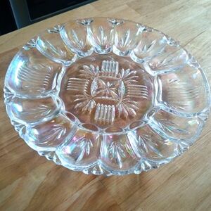 Federal Mid Century Modern 50's Iridescent Glass Serving Platter Georgetown